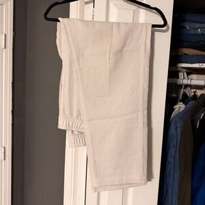 Zara Cream Textured Trousers